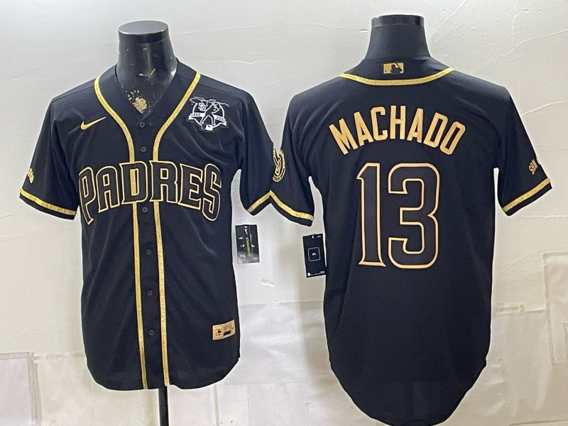 Men San Diego Padres #13 Machado Nike black MLB Jersey 0826001